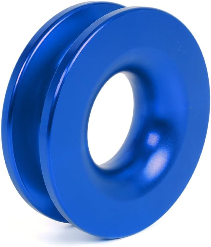 BARTOO Winch Snatch Recovery Ring 66,000 lbs, Snatch Towing Ring for Soft Shackle & Synthetic Rope, Winch Snatch for ATV UTV SUV Off-Road Vehicle, Blue - Image 1